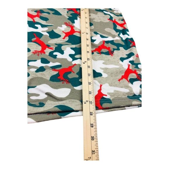 1307 Mens Sz Medium camo ugly Christmas flannel sleep top pajamarama - Picture 4 of 5